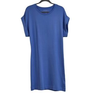Majestic Filatures T-Shirt Dress Women 3 Blue Deluxe Viscose Soft Touch Shift